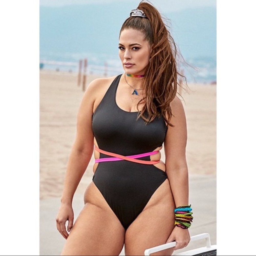 Ashley Graham Swimsuit for All Throwback One Piece